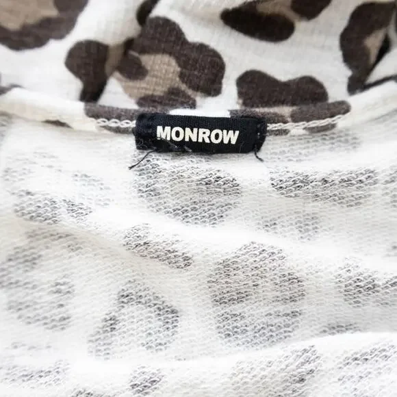 Monrow Anthropologie Leopard One Piece Jumper Size Medium